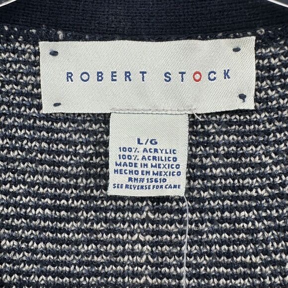 Robert Stock Mens Knit Sweater Vest L Preppy Retro Grandpacore Eclectic Grandpa - Picture 6 of 10